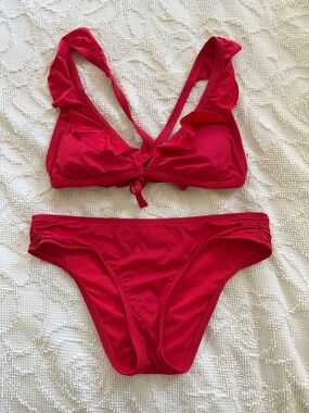 Shade & Shore Bright Red bikini
